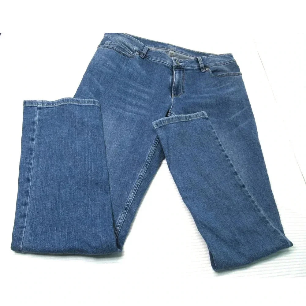 J Jill Authentic Fit Slim Ankle Jeans Women's 6p Low Rise Straight Denim Stretch - Picture 4 of 9